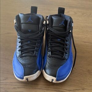 Black and Blue Jordan’s High-Top Sneakers